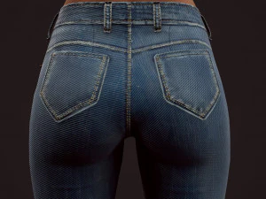 girl in jeans 3D Model