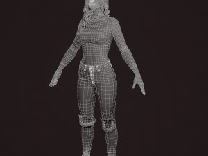 girl in jeans 3Dモデル