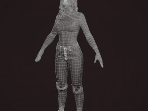 girl in jeans 3D Model