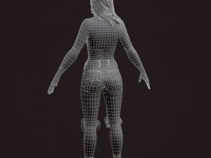 girl in jeans 3D Model