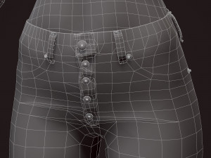girl in jeans 3Dモデル