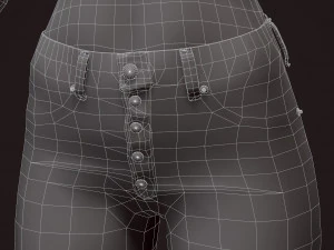 girl in jeans 3D Model