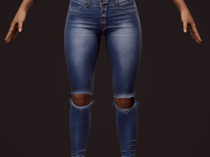 girl in jeans 3Dモデル