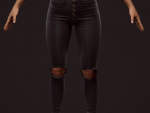 girl in jeans 3Dモデル