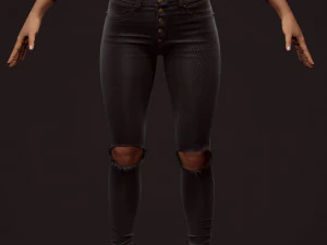 girl in jeans 3D Model