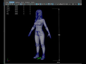girl in jeans 3D Model