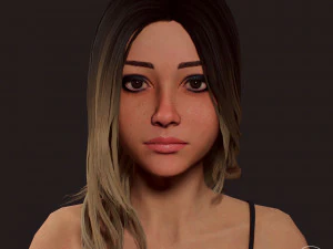 ragazza bionda Modello 3D