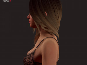 blonde girl Modelo 3D