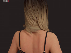 blonde girl Modelo 3D