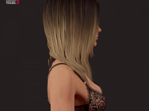 blonde girl Modelo 3D