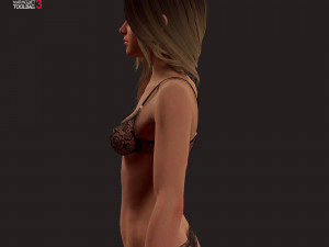 blonde girl Modelo 3D