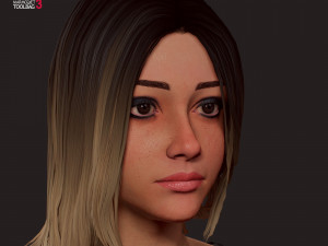 blonde girl Modelo 3D