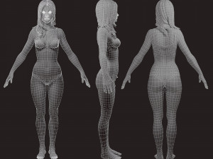 blonde girl Modelo 3D