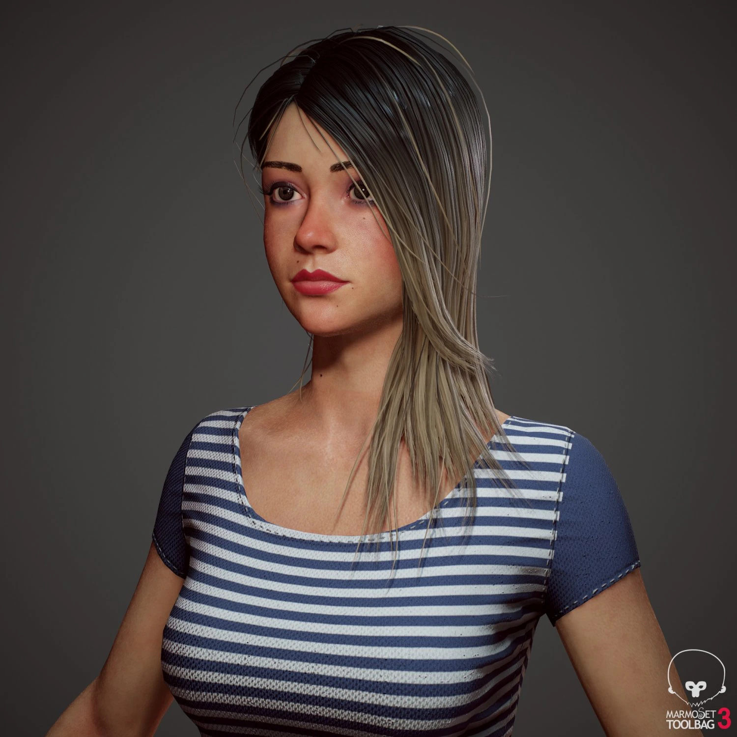 girl in shorts 3D Model .c4d .max .obj .3ds .fbx .stl .blend 