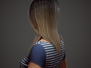 girl in shorts Modelo 3D
