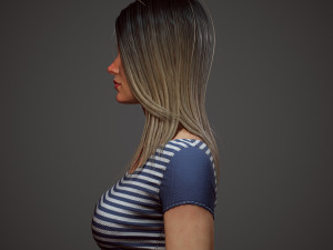 girl in shorts Modelo 3D