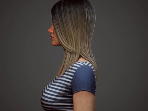 girl in shorts 3D Model