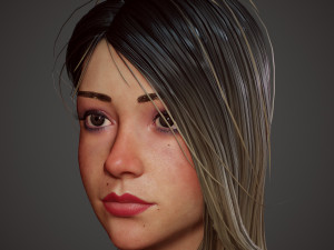 girl in shorts Modelo 3D