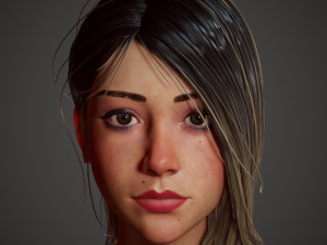 girl in shorts Modelo 3D