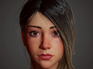 girl in shorts 3D Model