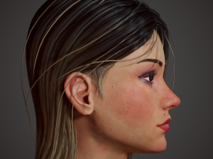 girl in shorts Modelo 3D