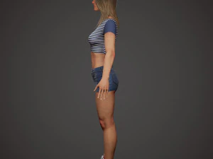 girl in shorts 3D Model