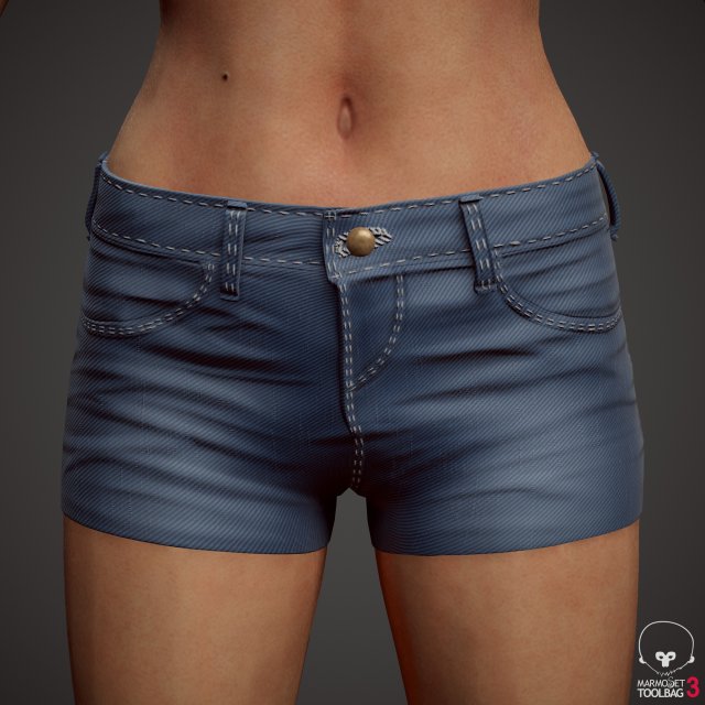 Women's Short Jeans - Free 3D models