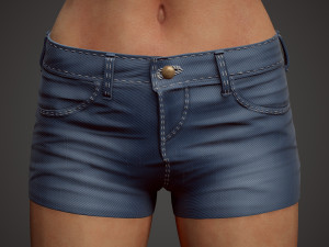 girl in shorts Modelo 3D