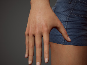 girl in shorts Modelo 3D