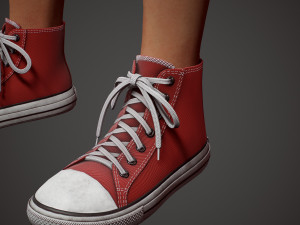 girl in shorts Modelo 3D