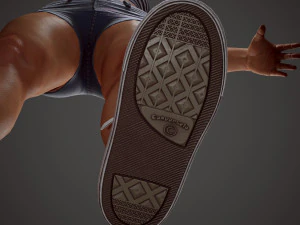 girl in shorts 3D Model