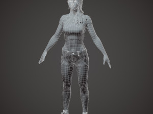 girl in shorts Modelo 3D