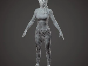 girl in shorts 3D Model