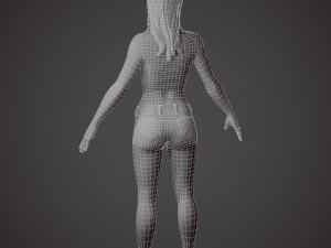 girl in shorts Modelo 3D