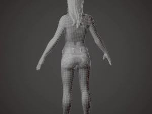 girl in shorts 3D Model