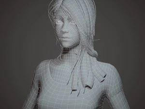 girl in shorts 3D Model