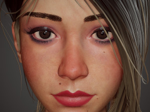girl in shorts Modelo 3D