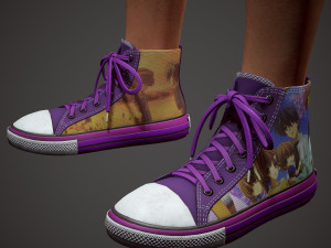 girl in shorts Modelo 3D