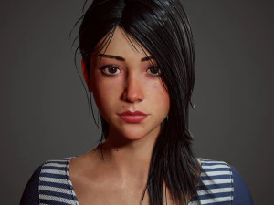 girl in shorts 3D Model