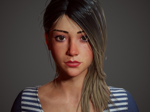 girl in shorts Modelo 3D