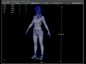 girl in shorts 3D Model