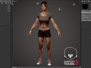 girl in shorts Modelo 3D