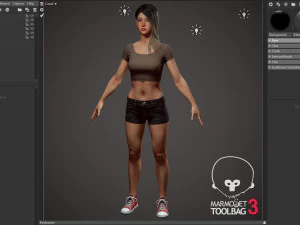 girl in shorts 3D Model