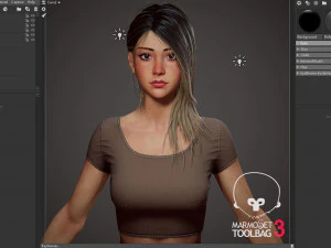 girl in shorts 3D Model