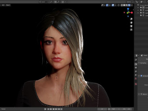 girl in shorts Modelo 3D