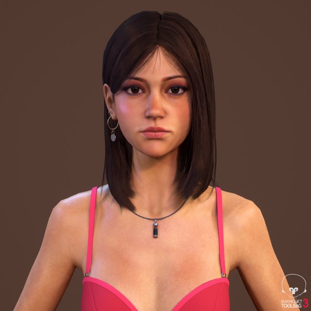 Teen girl in underwear 3D Model in Woman 3DExport