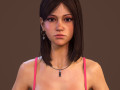 teen girl in underwear 3D Model
