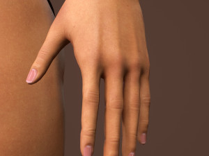 teen girl in underwear 3D Model