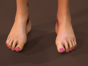 teen girl in underwear 3D Model
