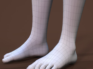 teen girl in underwear 3D Model